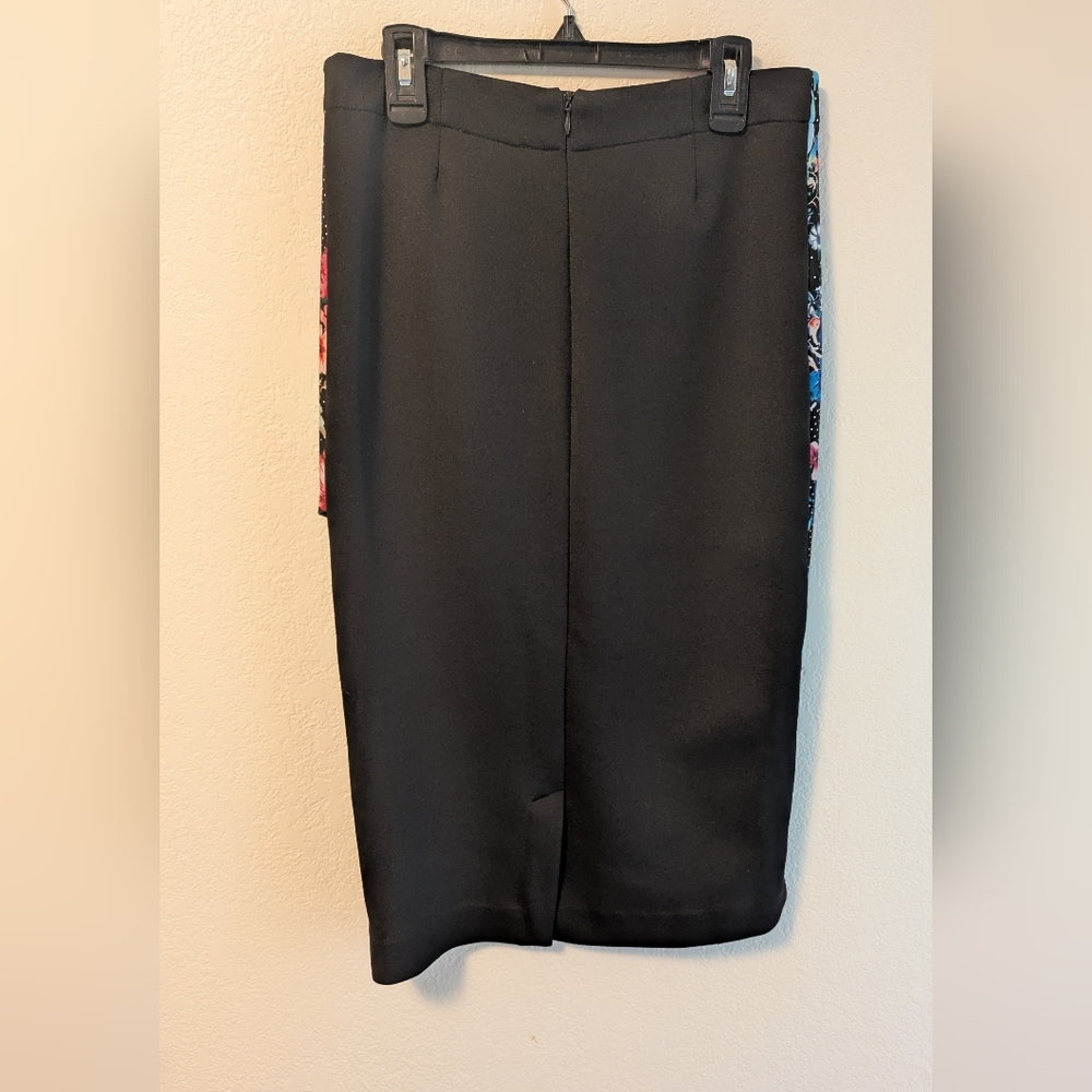 Nicole Miller Floral Black Skirt - Picture 2 of 3